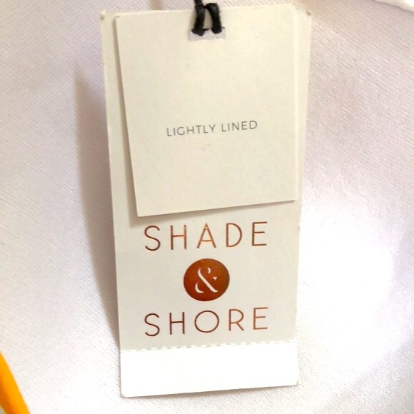 New women’s bathing suit top. Size 34D. White with orange stripes. Double strap. - Picture 10 of 10